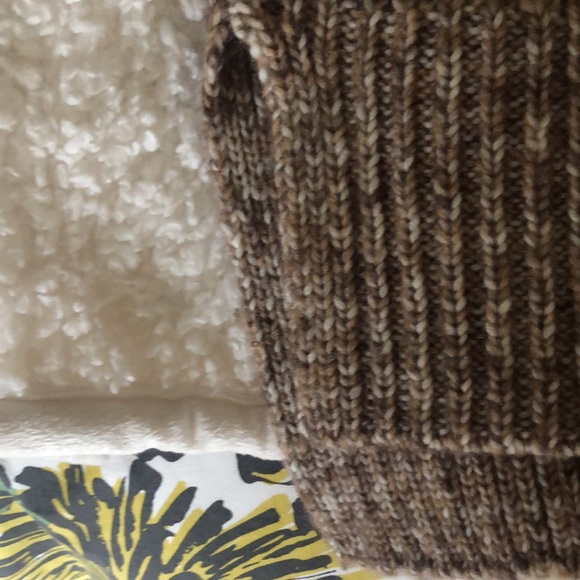 J Crew oatmeal brown marled wool tneck sweater. Worn twice. Great condition. - Picture 10 of 16